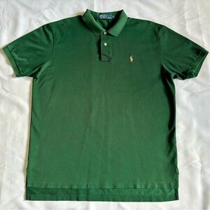 Vintage Polo Ralph Lauren Short Sleeve Men Green Polo Shirt Size XL Green